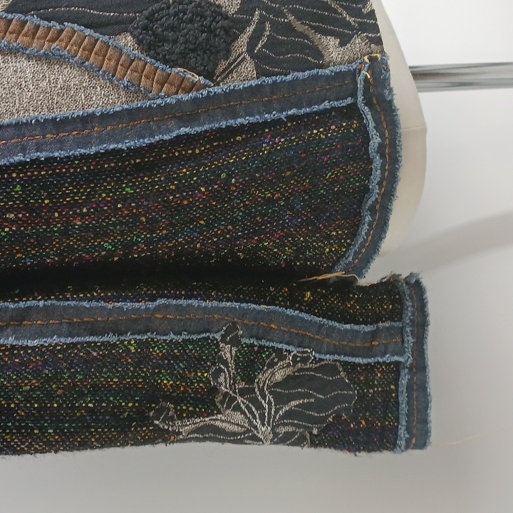 Travelsmith Patchwork Applique Raw Edge Blazer-Sz… - image 4